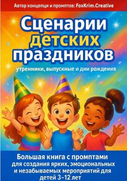 Сценарии детских праздников: утренники, выпускные и дни рождения. Большая книга с промптами для создания ярких и незабываемых мероприятий для детей 3–12 лет